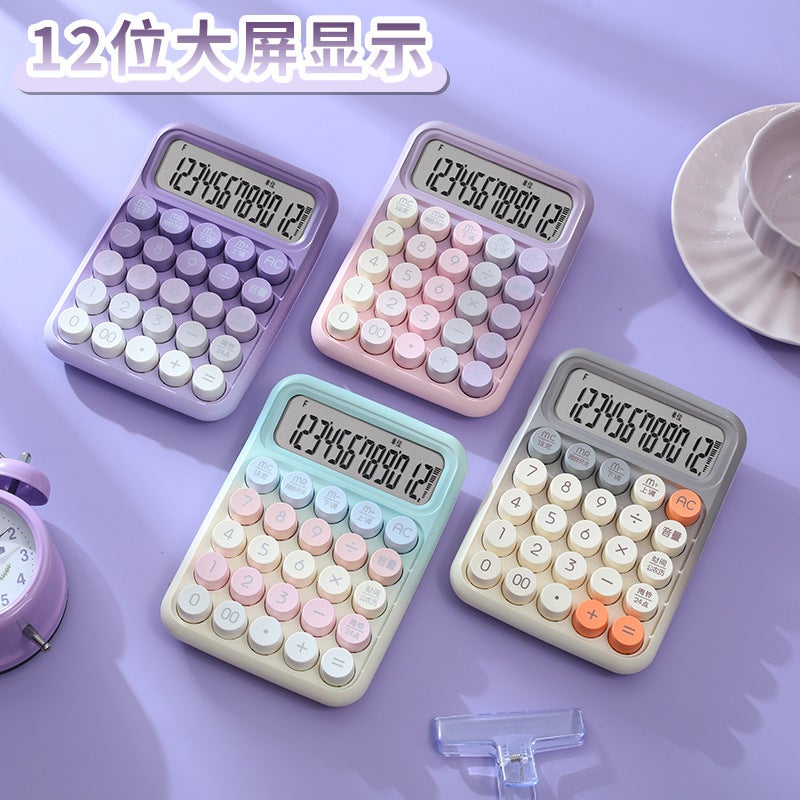 Voice Calculator High Color Value Gradient Portable Computer 12-Bit Large Screen For Office Examination - Image 4